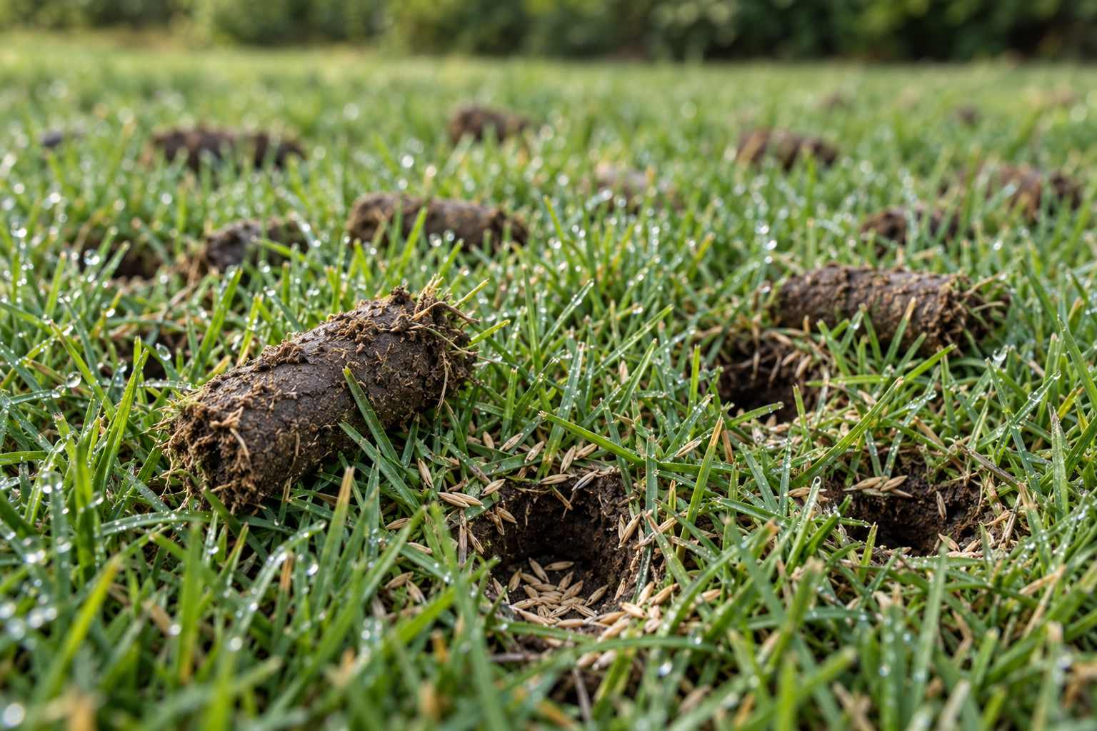 core aeration on a Archdale lawn