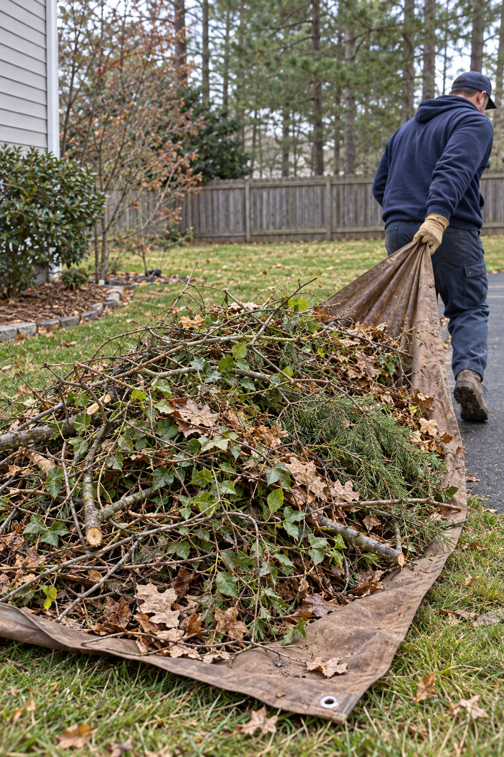 yard debris removal after cleanup